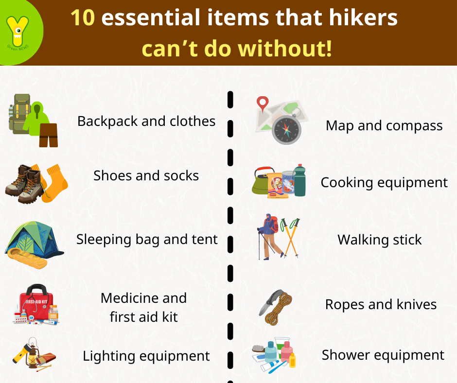 10 things that hikers can't do without!